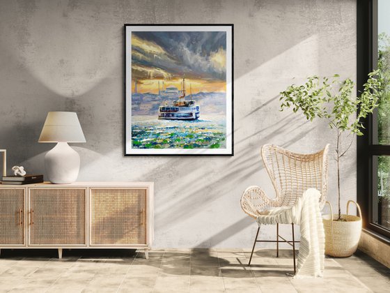 "Evening Sea Sunset"