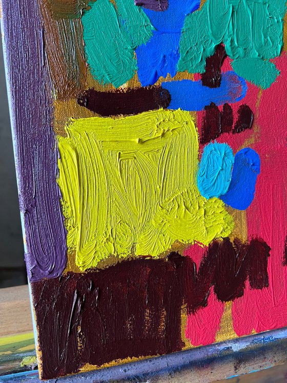 Abstract Oil Painting on Canvas "150223"