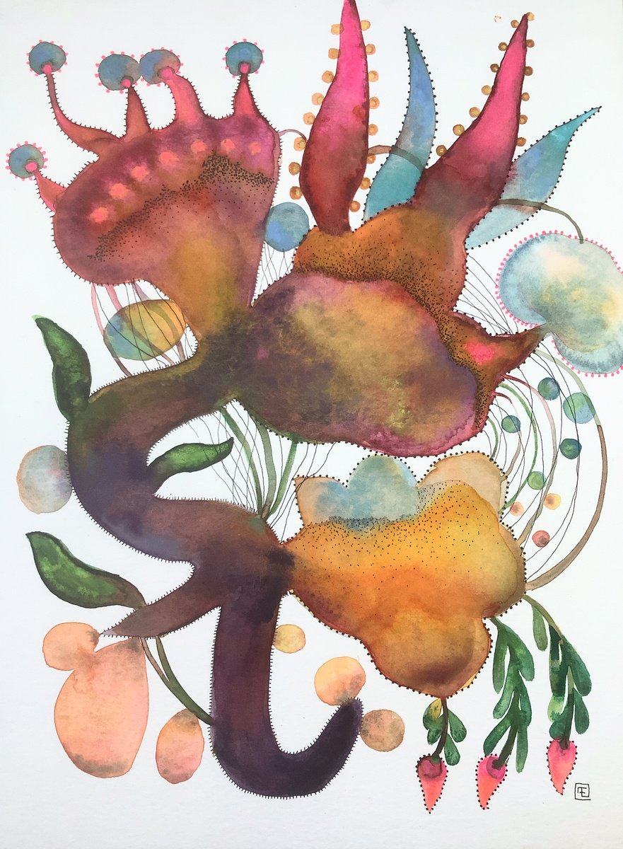 Abstract Watercolour , Abstract Flows By Eva Fialka, 12 X 16, Artwork For Sale On Artfinder