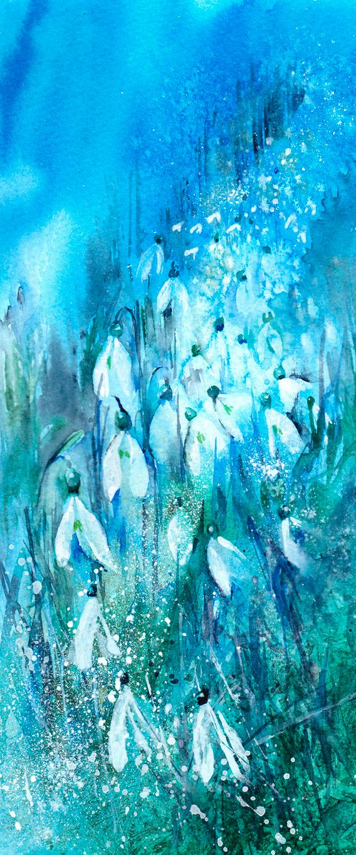 Snowdrop painting by Anjana Cawdell