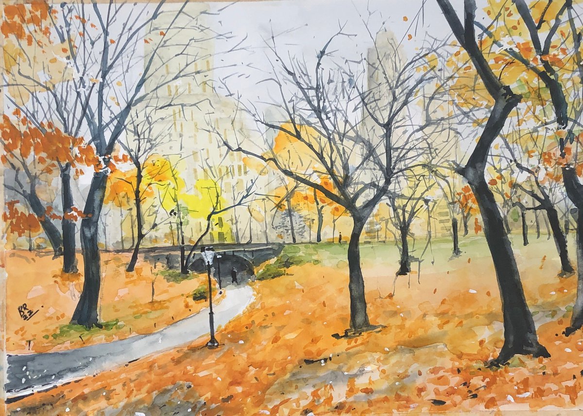 Central Park in Fall by Bernd Rieve