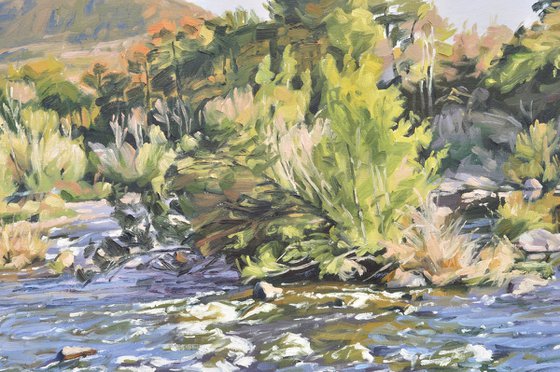 Autumn evening on the Loire river