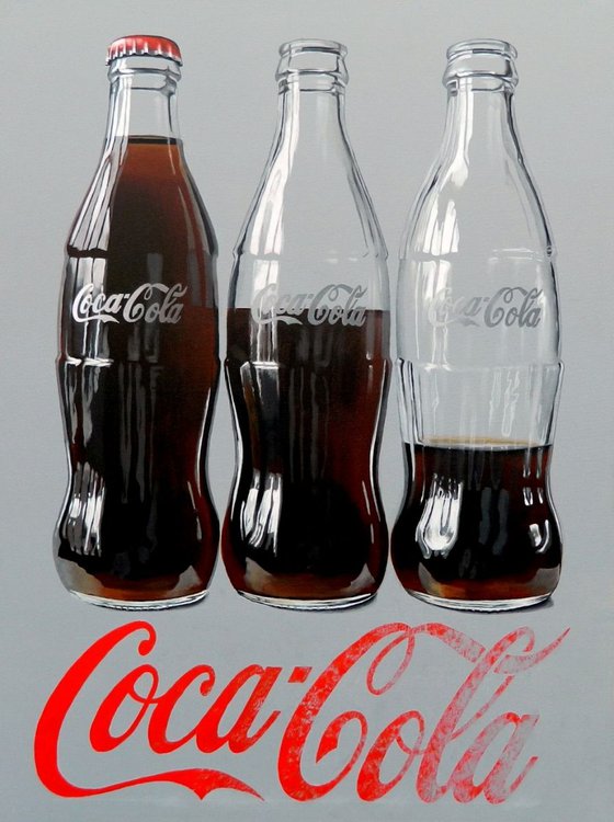 Three Coke Bottles