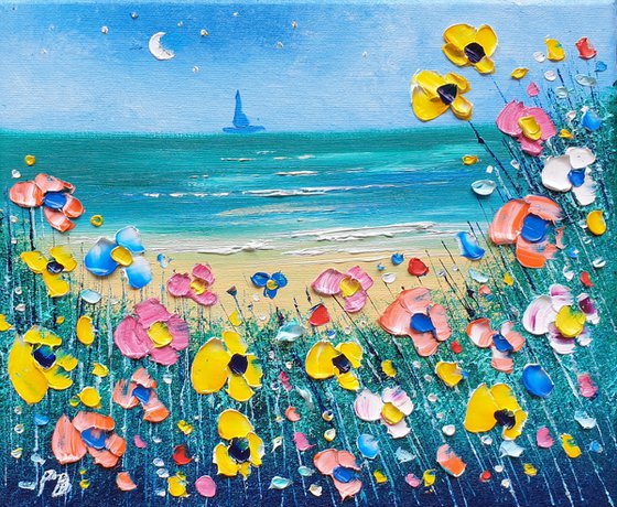 "Our Beach & Flowers in Love"