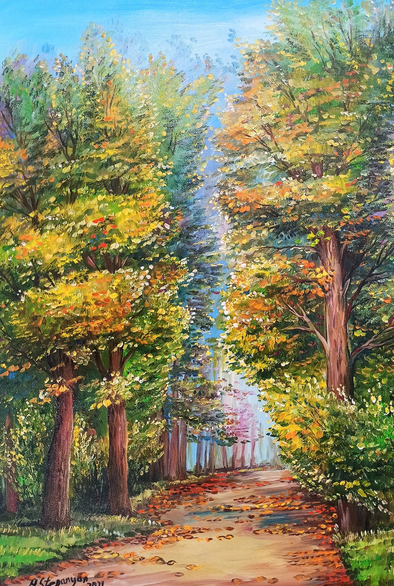 Autumn landscape (40x60cm, oil painting, ready to hang) by Harutyun Stepanyan