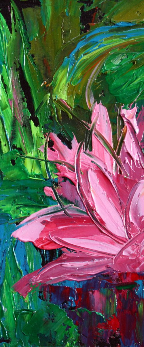 Water Lily... 6X6" /  ORIGINAL PAINTING by Salana Art Gallery