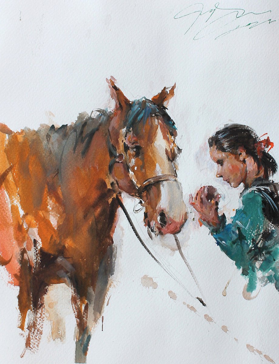 The Horse and the little Child by Maximilian Damico