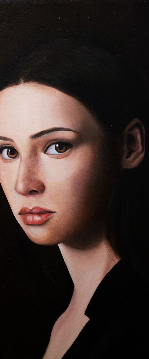 Portrait of woman during quarantine 1 by Gennaro Santaniello