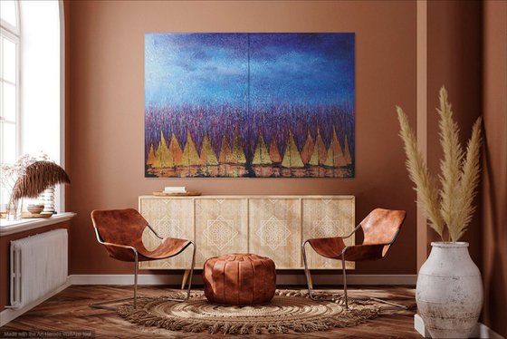 Golden Sails (diptych)