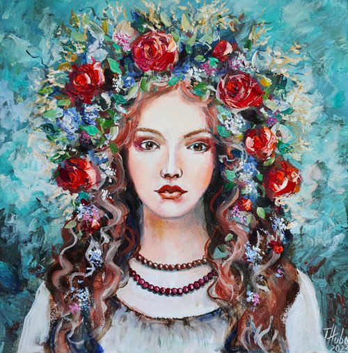Ukrainian girl portrait. by Tatajana Obuhova