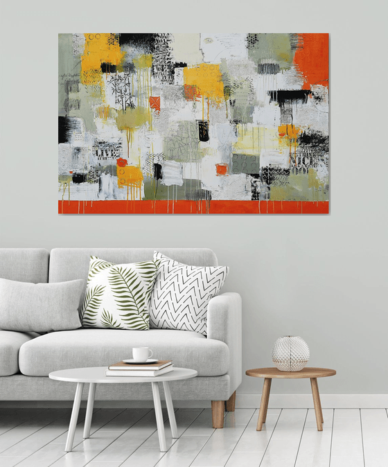 Soft Abstraction II, XXL size acrylic on canvas