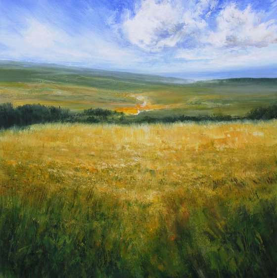 "Between Fields" SPECIAL PRICE!!! Large Painting W80xH80cm