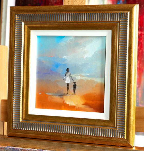 'Together Again' Framed Impressionistic Painting