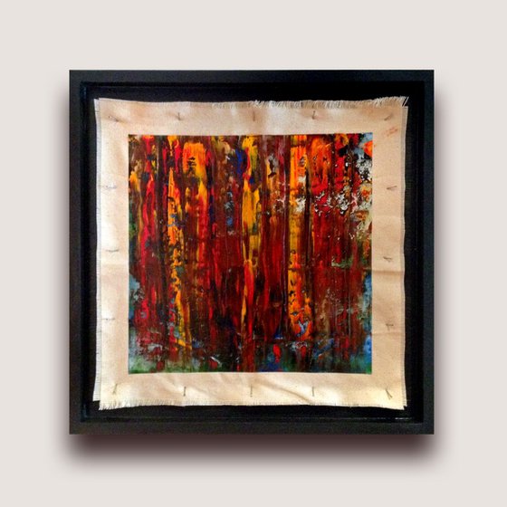 Original One of a Kind Abstract Oil Painting - Through the Flames