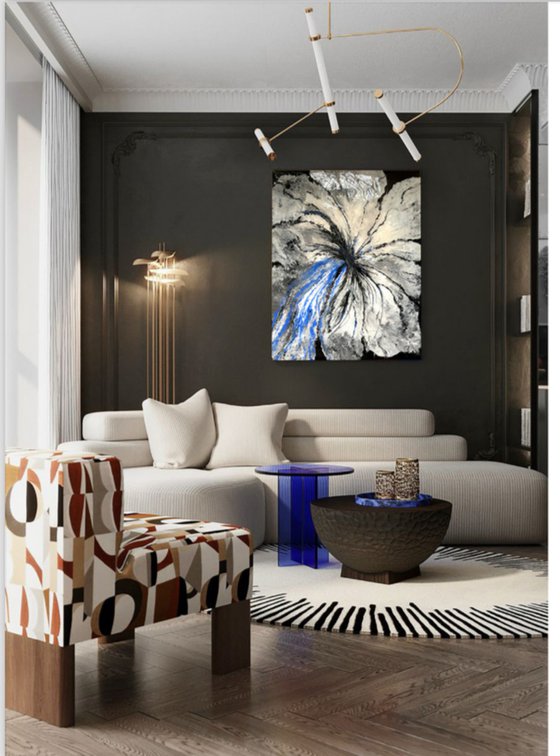 Art of Contradictions — Blue Black Abstract