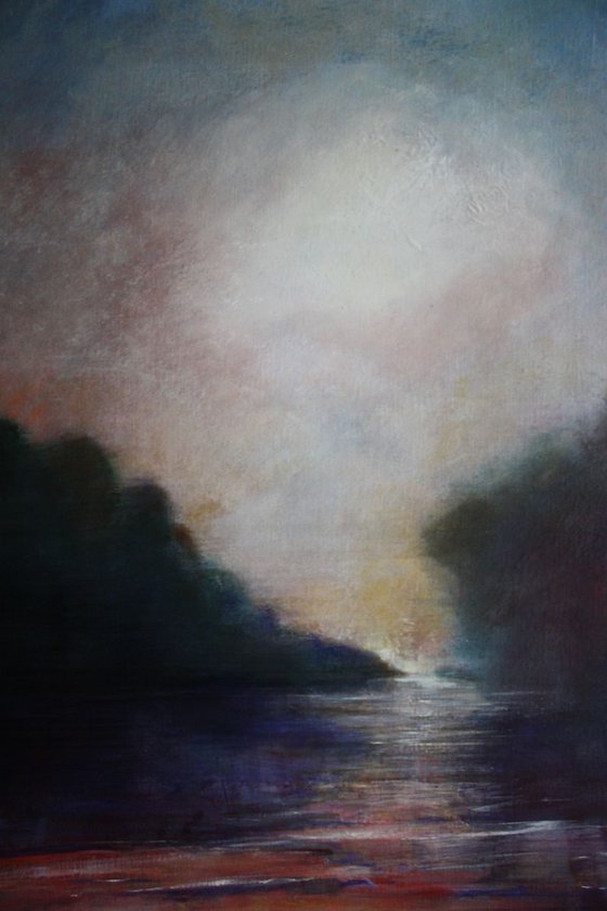 Long Island Sunset (Large Painting 100x70cm).