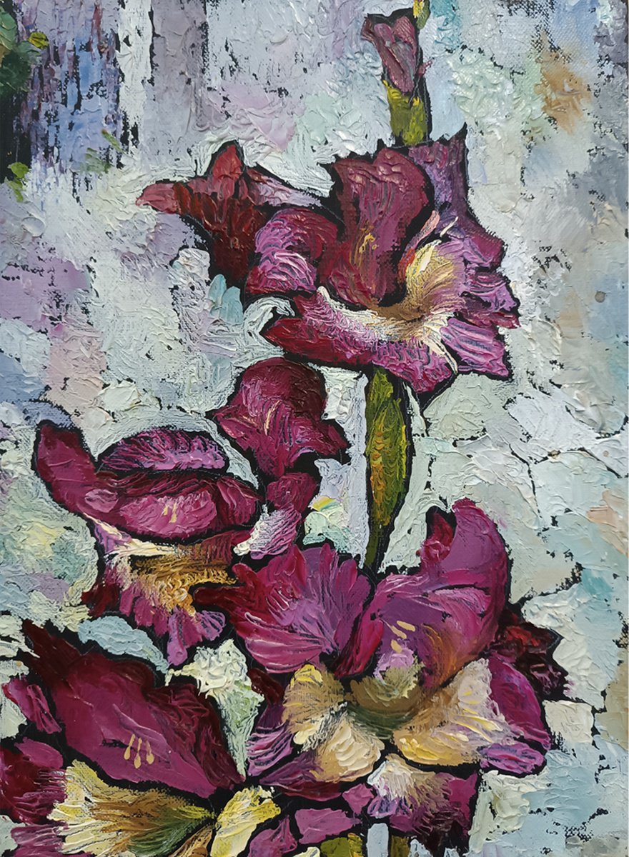 Impressionistic Still Life Oil Painting By Mykola Samoilenko, 9 X 12", For You, Original Artwork