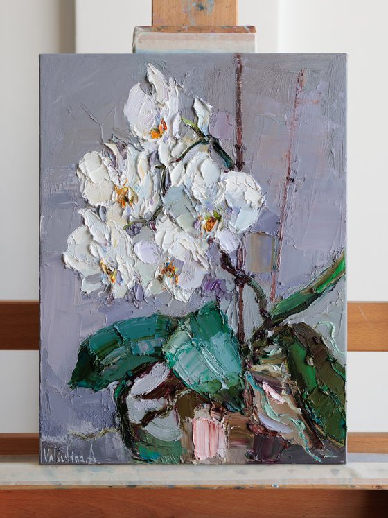 Blooming Orchid painting