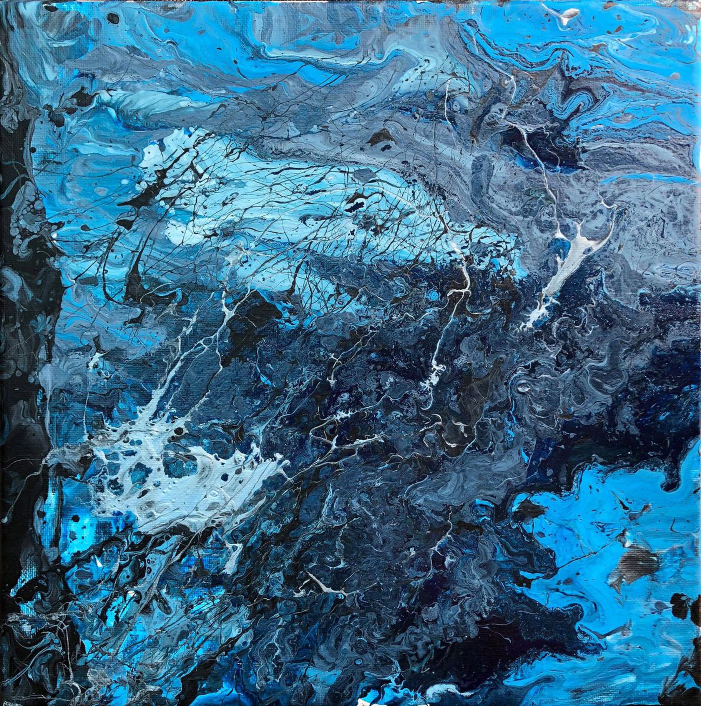 Blue Study 2 2018 By Adam Zafrian Acrylic On 1 Artfinder