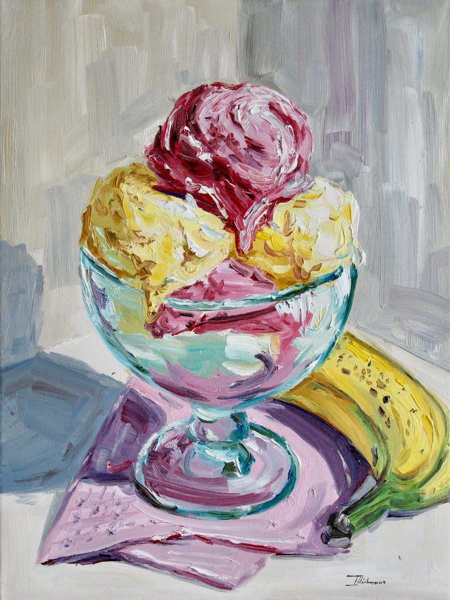 Ice Cream By Liza Illichmann, 12 X 16, Artwork For Sale On Artfinder