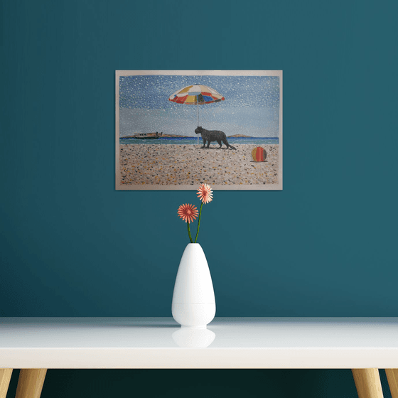Aegean beach painting