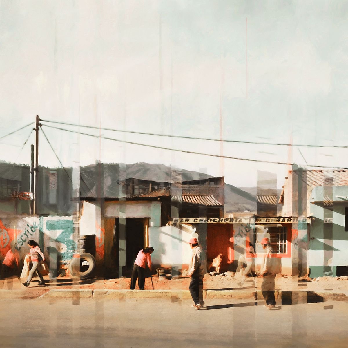 Impressionistic Cityscapes Photograph By Nadia Attura, 20 X 20", 7:47 Peru, Original Artwork