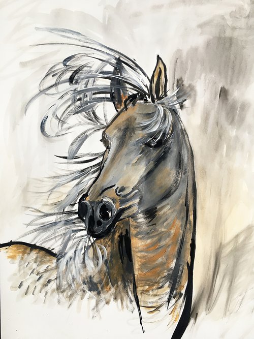 horse portrait by René Goorman