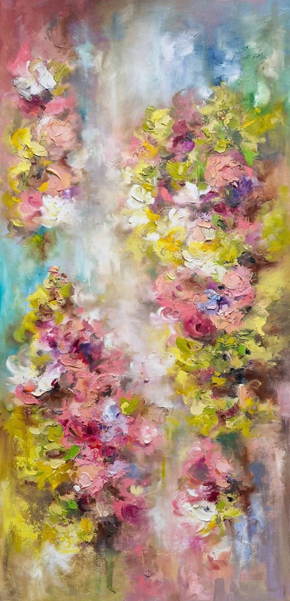 Spring In My Heart By Anna Schofield, 20 X 39, Artwork For Sale On Artfinder