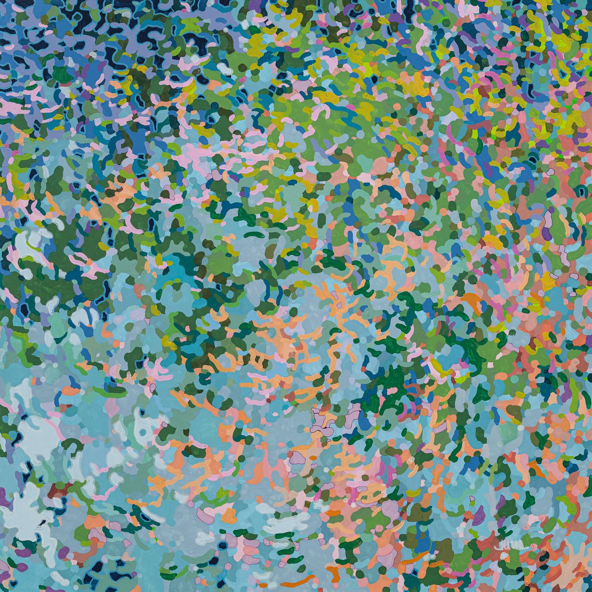 Wisteria Gardens, 36 x 36 x 1.5. by Margaret Juul