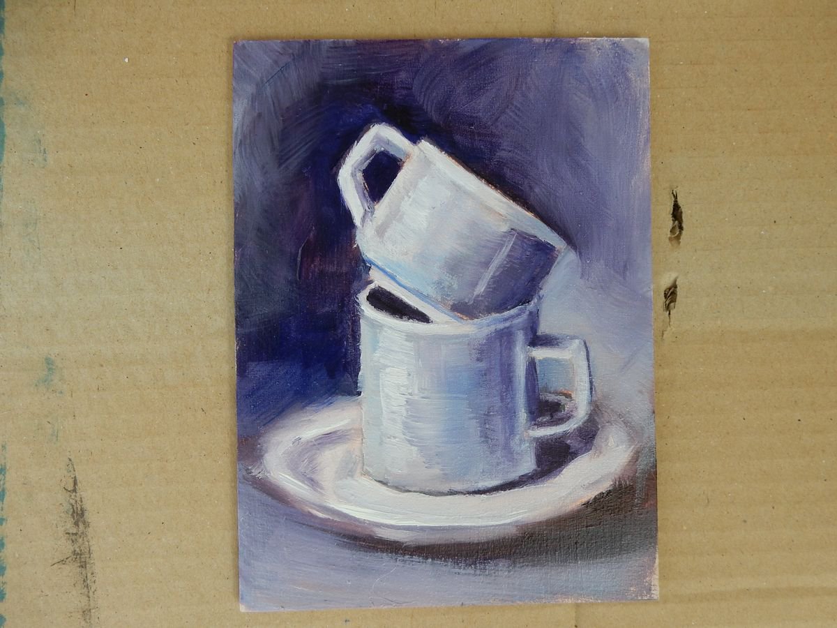 still life painting cup