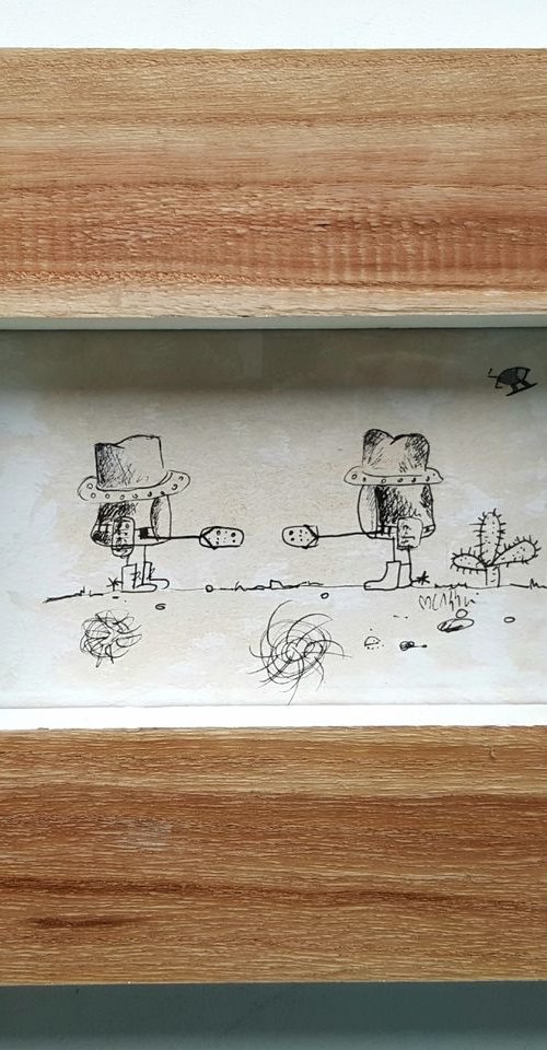 TVs Cowboys and the UFO. by Maria Luisa  Azzini
