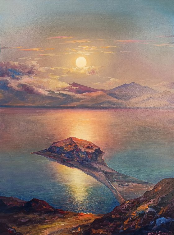 Lake Sevan (60x80cm, oil painting)