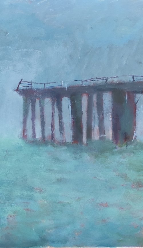 Pier on the Black Sea by Natasha Voronchikhina