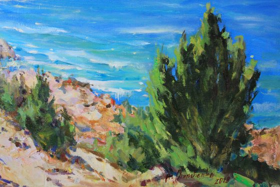 Summer sun over the sea