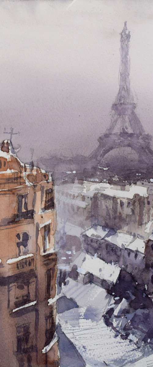 Roofs  of Paris by Goran Žigolić Watercolors