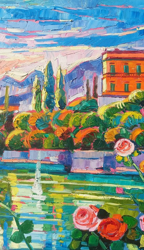 Tender roses at Lake Como by Vanya Georgieva