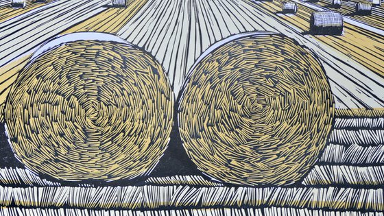 Straw Bales in field