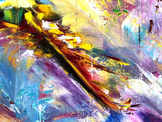 ENERGY OF LIFE -  Hummingbird. Exotic bird. Fabulous bird. Abstract bird. Bird paradise. Colorful. Multi-colored. Positive. Rainbow.