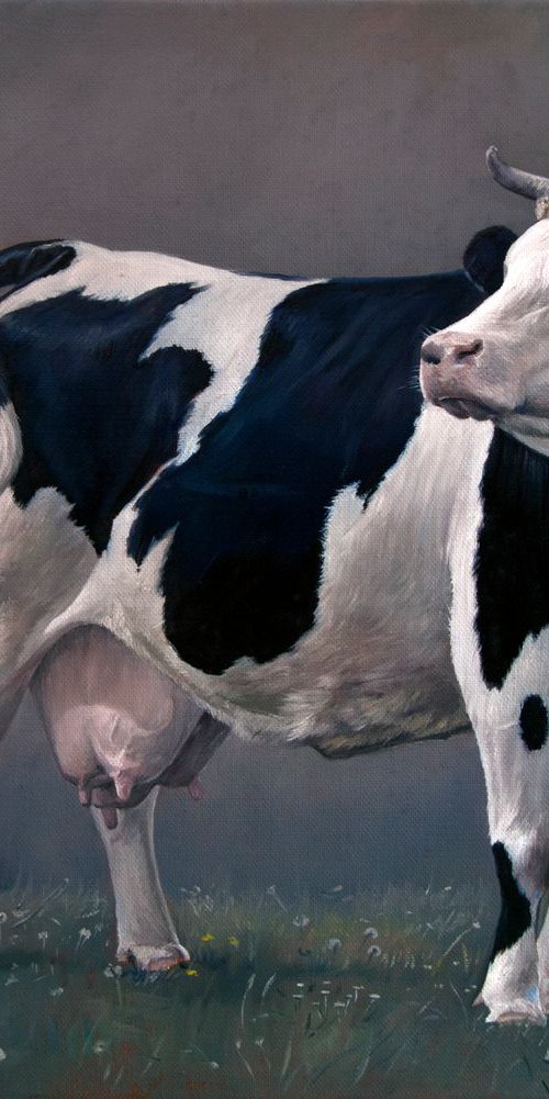 Cow (Original Oil Painting, 100% Handmade) by Mayrig Simonjan