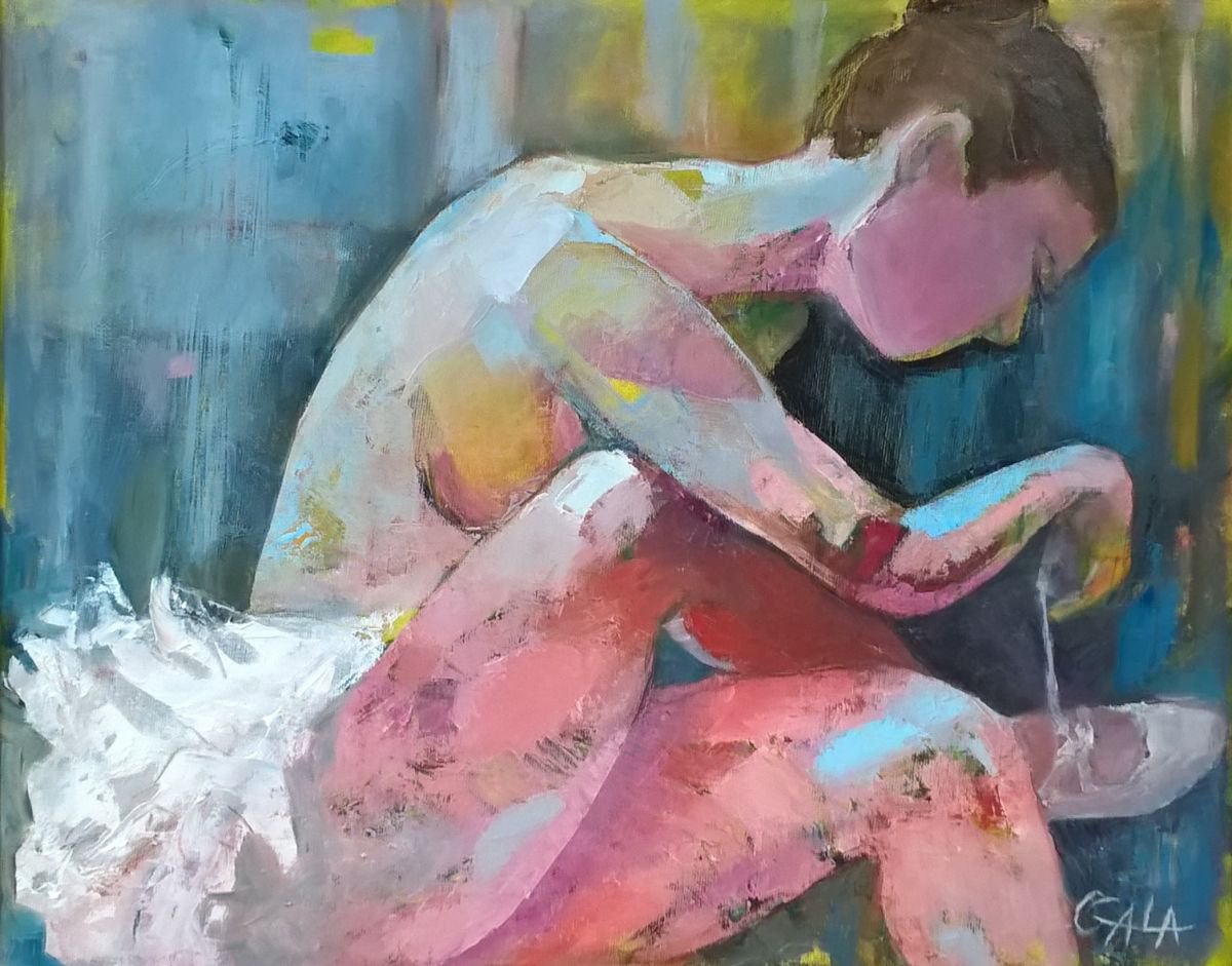 Expressive Oil Painting , Get Ready By Galya Koleva, 22 X 18, Artwork For Sale On Artfinder