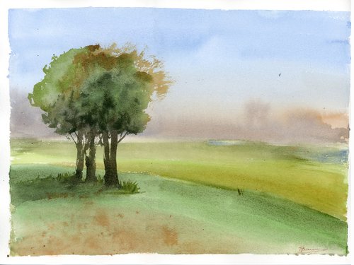 Trees in the field by Olga Shefranov (Tchefranov)