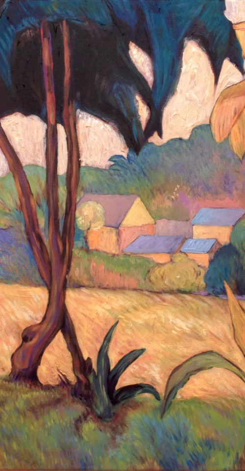 Golden palms above the village by Suren Ter-Avakian