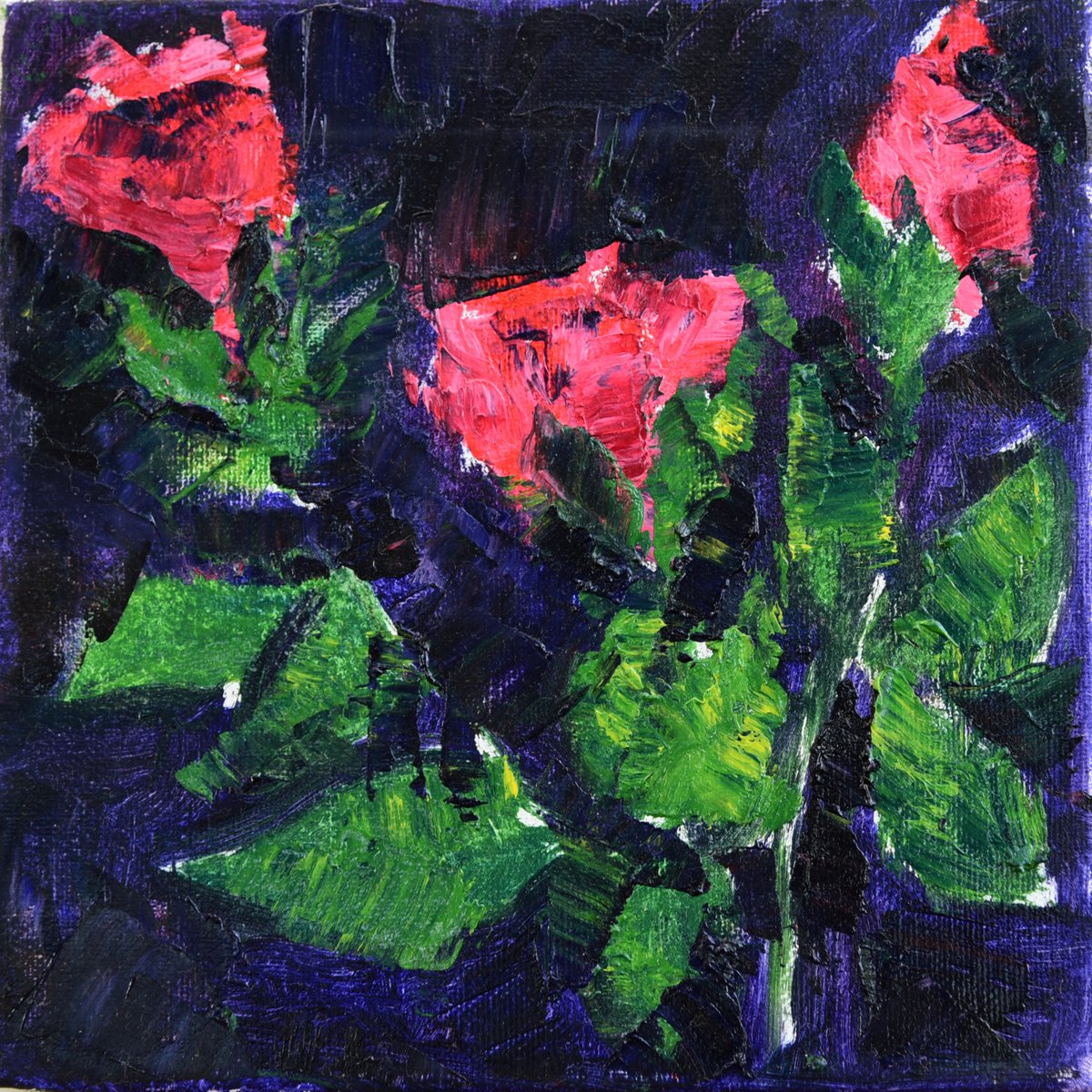 Small red roses by Elena Zapassky