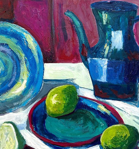 Limes, Jug & Napkin