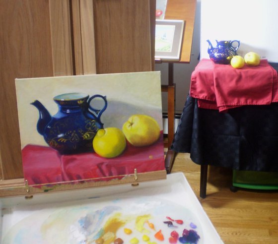 Teapot and Fruits