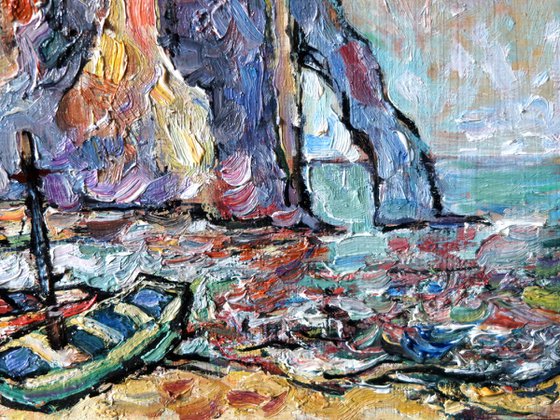Boats on the shore.