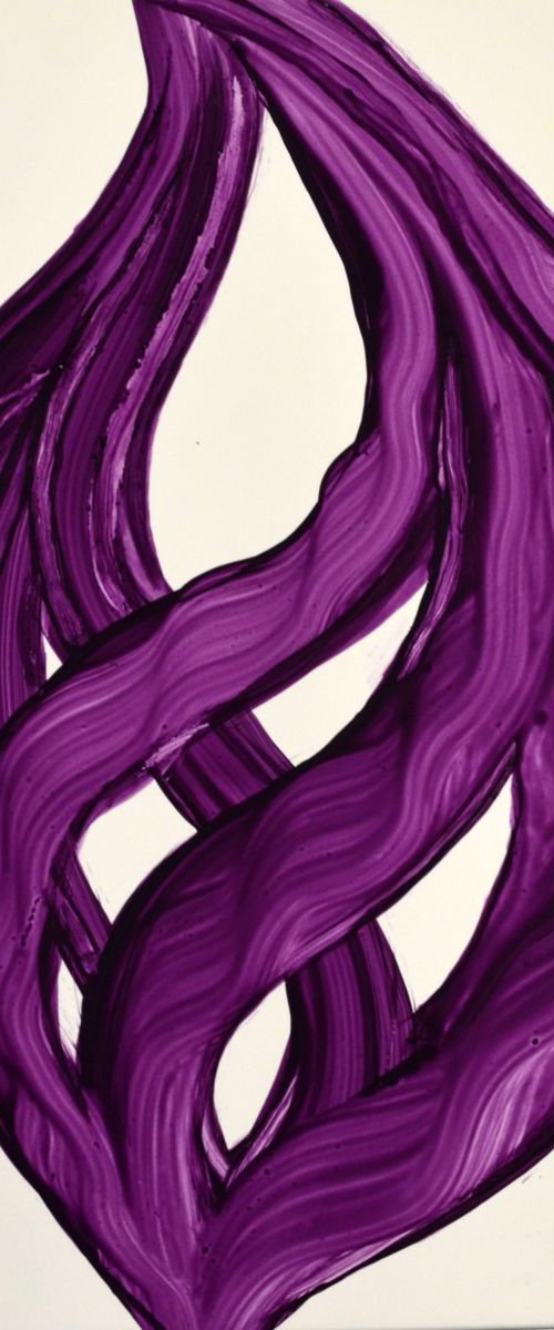 Ribbons of Love Purple abstract by Manjiri Kanvinde