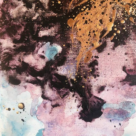 FLOWER FANTASY - Great abstraction. Colorful flower. Gold leaf. Bloom. Miracle. Appeasement.