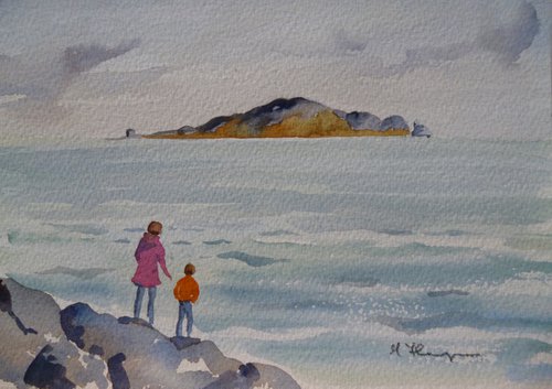 Looking towards Ireland's Eye by Maire Flanagan