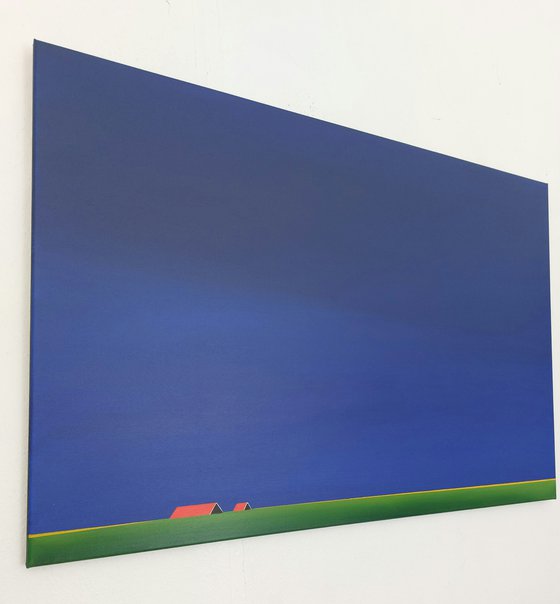 Red Roofs, Blue Sky (April)